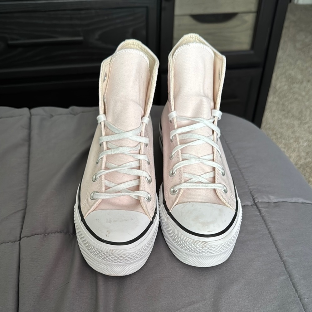 Converse Pink Hightop Platforms